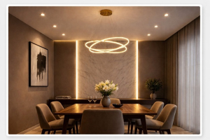 اضاءة غرفة الطعام بطريقة مثالية