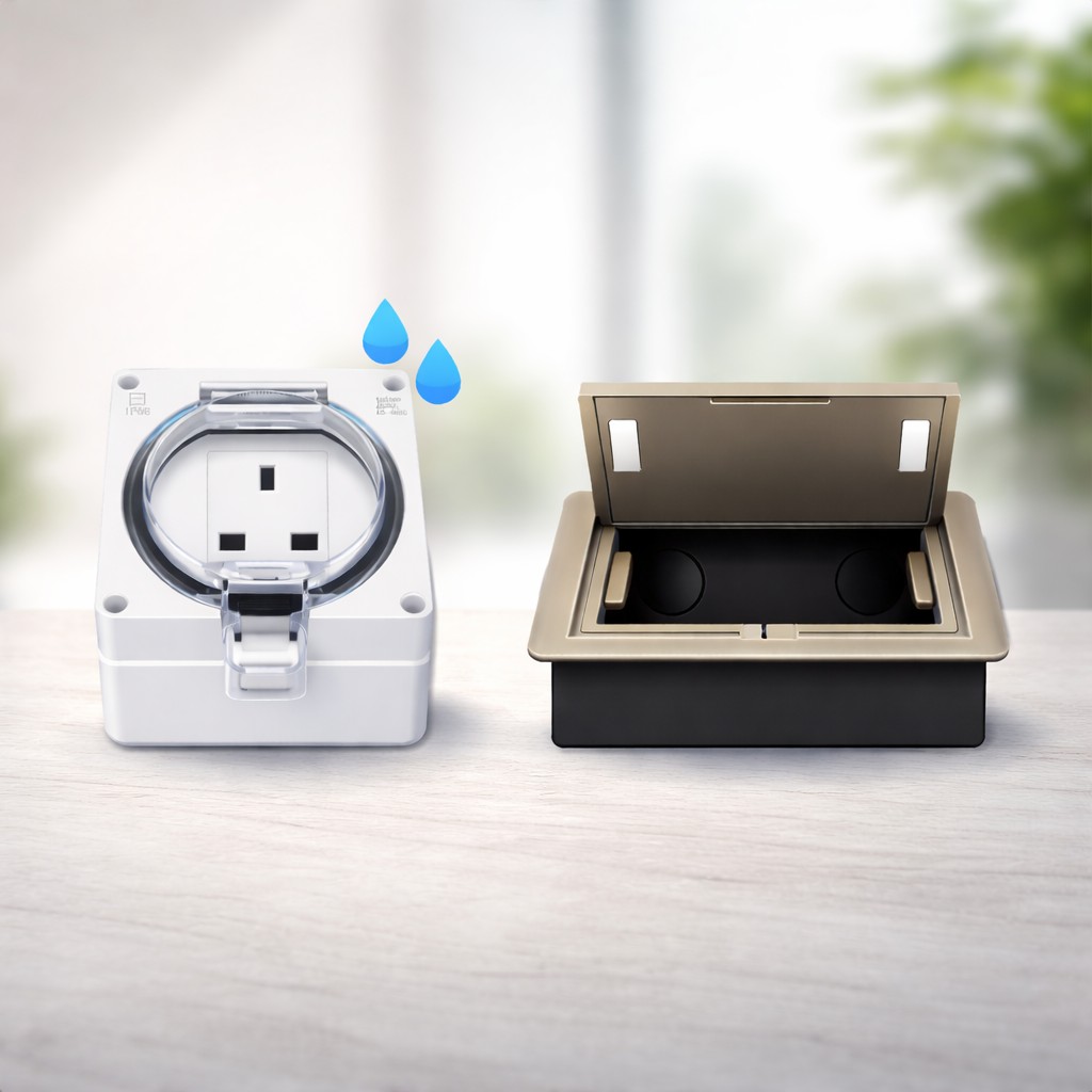 العلب الارضية والاغطية المطرية