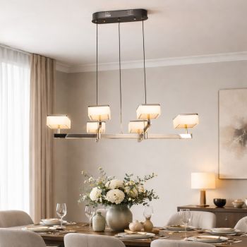 ثريا مودرن نحاسي مع رمادي 46واط-3000كالفن