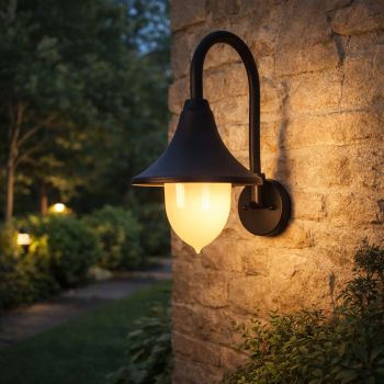 جداري خارجي اسود بدون لمبة 