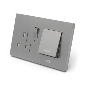 Noorco Plus 45A Air Conditioner Switch+ 13A Gery Socket