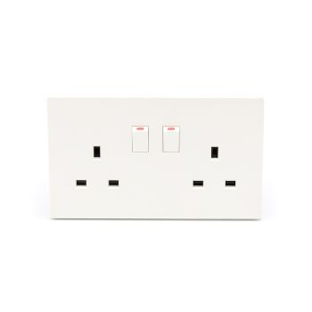 Noorco Plus Double 13A Socket with Pearl Switch