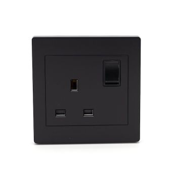 Noorco Plus 13A Socket with Black Switch