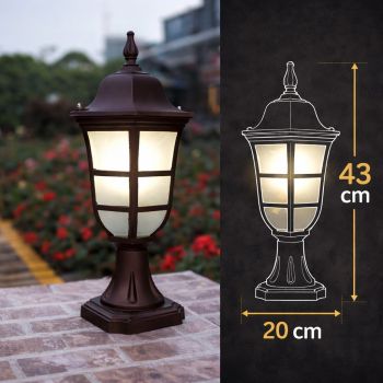 انارة سور خارجي اسود E27 بدون لمبة	