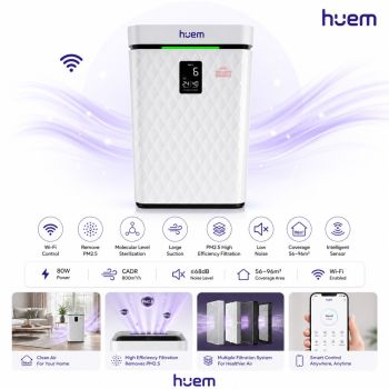 Hume Air purifier 100 square meters - Wi -Fi - White