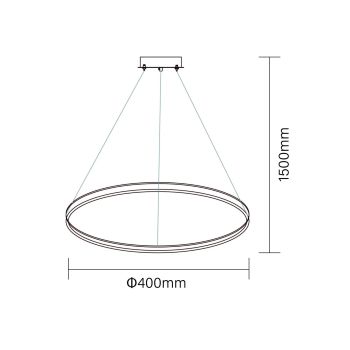 Modern Gold Chandelier Available in Several Sizes