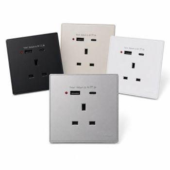 فيش 13 امبير مع USB+Type C نووركو بلس- بلانو