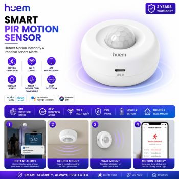 Your Mashkhakat Smart sensor ceiling - Wi -Fi - white