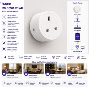 Meshkati Tech Smart Socket Plug - Wifi - White