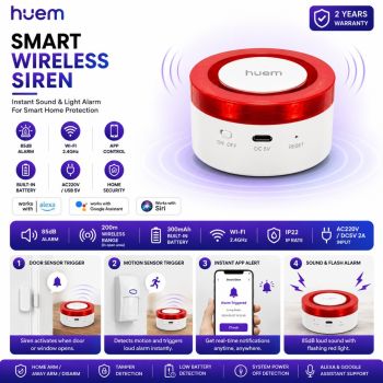 Echo Tech Smart Alarm - WiFi - White	