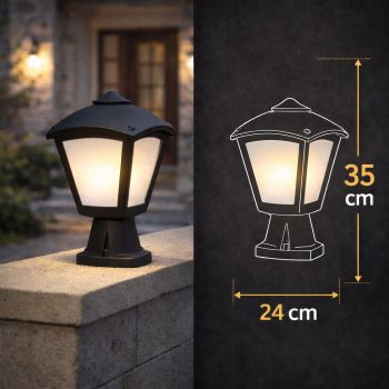 فانوس سور خارجي مودرن اسود E27 فوماقالي - ايطالي