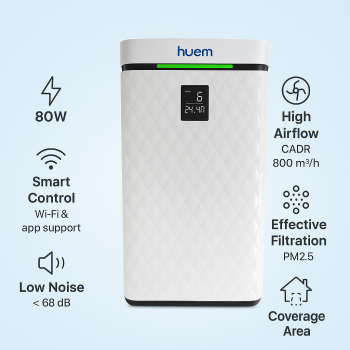 Hume Air purifier 100 square meters - Wi -Fi - White