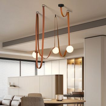 Modern Chandelier Without Bulbs - Brown