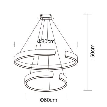 ثريا مودرن اسود متاحة بعده مقاسات-80CM+60 CM