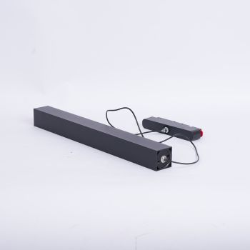 Square magnetic track lighting fixture 10 watts - Black