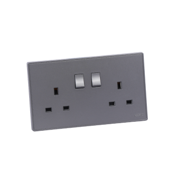 double socket with switch 