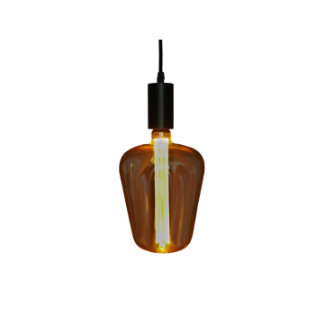Cylindrical glass size 20 cm without bulb - amber