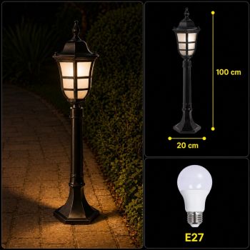 Classic garden pole without bulb