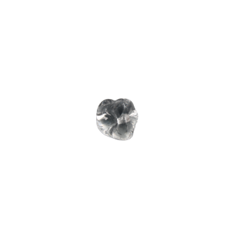 Gray glass crystal, size 4 cm, for hanging from ceilings