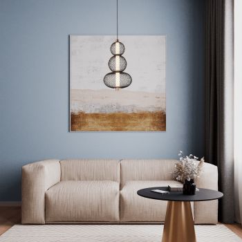 Modern Pendant Chandelier, Gold, 9W