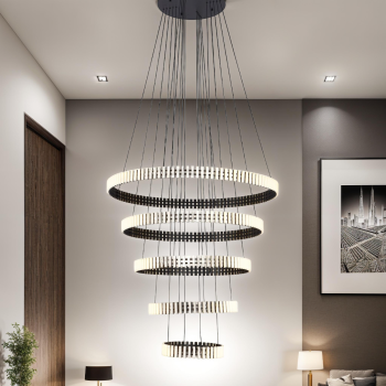 Modern chandelier with a height of 4 meters.