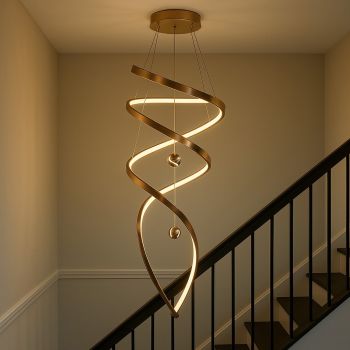 ثريا مودرن ذهبي بشكل حلزوني