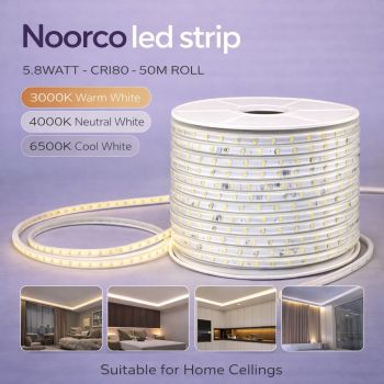 لي لد نووركو خطين 50متر بكثافة 120 لمبة بالمتر بقوة 5.8 واط بالمتر