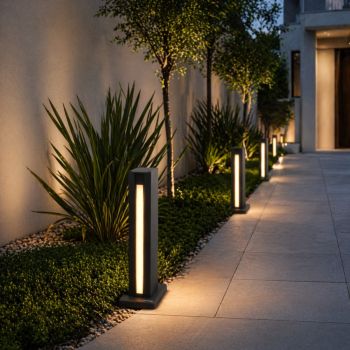 عامود حديقة مودرن بارتفاع 35سم  قاعدة T5