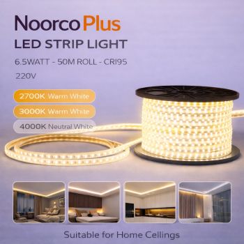 شريط ليد 6.5واط ووضوح لون 95 لفة 50 متر