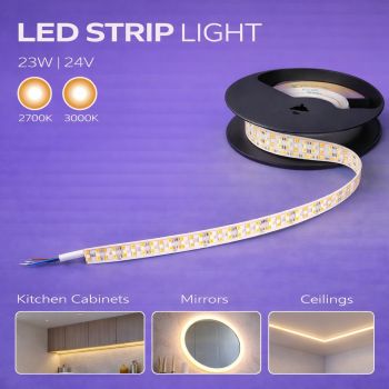 شريط ليد لاصق  20 واط قابل للقص كل 5سم بطول 5متر وضوح لون 95