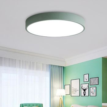 Ceiling lighting unit 30 watts green, size 30 cm
