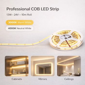 شريط ليد 13 واط 24 فولت رول 10 متر بلاصق قوي