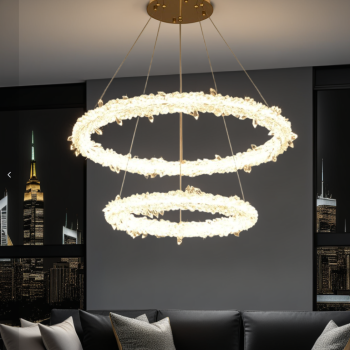 Neoclassical Gold Chandelier
