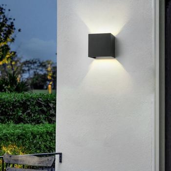 Solar Wall Light, 700 Lumens - Black - 4000 Kelvin