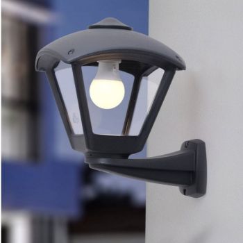 Modern Black Outdoor Wall Light, E27 Fumagalli - Italian