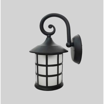 Exterior wall light black E27 without bulb