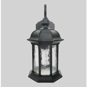 Exterior wall light black E27 without bulb