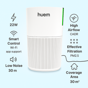 Hume -Air purifier 30 -meter air - Wi -Fi - White