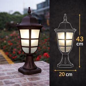 انارة سور خارجي اسود E27 بدون لمبة	