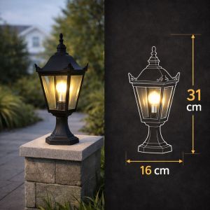 Black Classic Fence Lantern