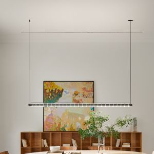 Modern black chandelier, 120 cm, 18 watts