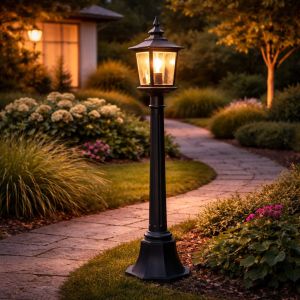 عامود حديقة اسود 1 متر