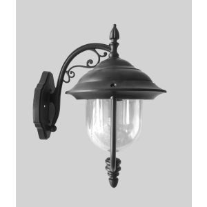 Exterior wall light black E27 without bulb