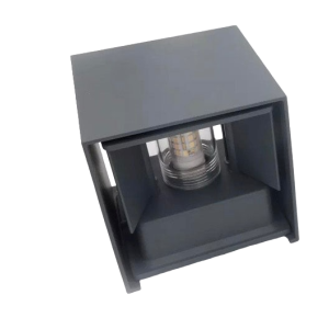 External wall two-way gray square without bulb