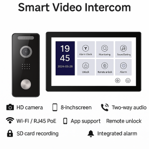 نظام الانتركم الذكي شاشة مع جرس