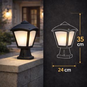 فانوس سور خارجي مودرن اسود E27 فوماقالي - ايطالي