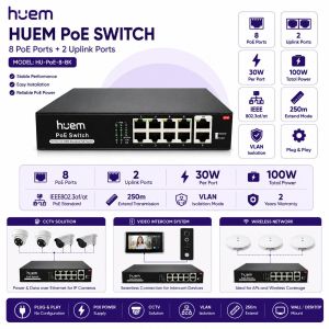 هيوم بي او أي سويتش IP 8+2 port