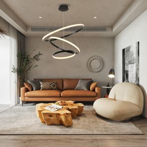 Black Modern Chandelier Size 40+60+80 cm - 90 Watt