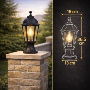فانوس سور اسود كلاسيك E27 فوماقالي - ايطالي	