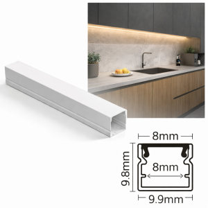 Aluminum LED Profile Channel – 0.99 cm Width × 0.98 cm Depth